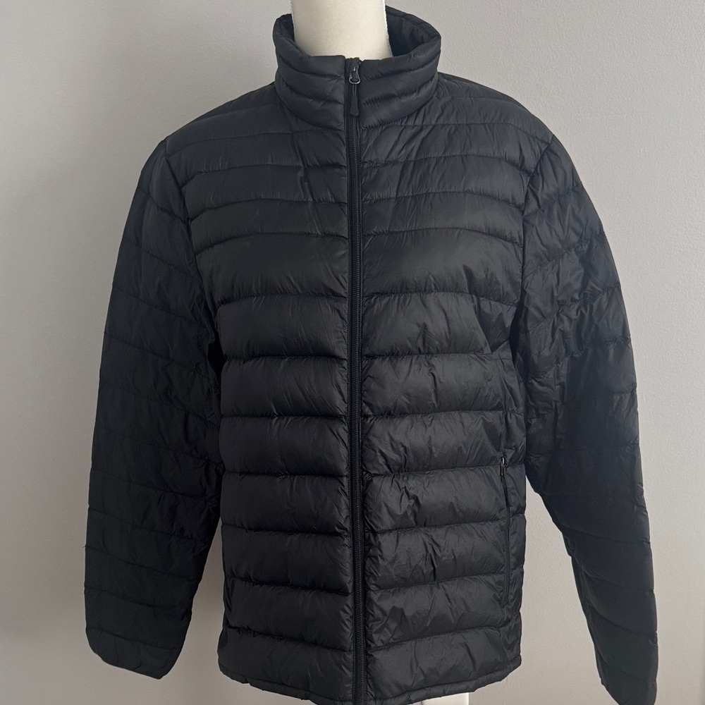 Heat Keep Men's Black Thin Puffer Jacket Size Medium